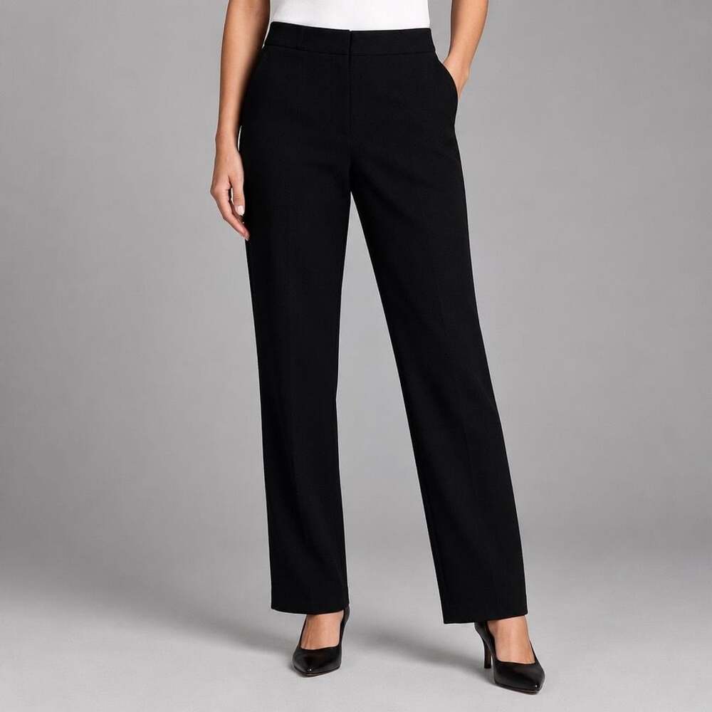 TravelSmith Dress Pants Size 14P Black Stretch Trousers Petite